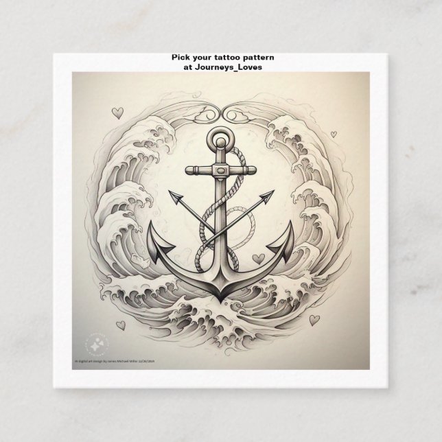 Tattoo Pattern Business Card (Front)