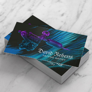 Tattoo & Piercing Shop Modern Tattoo Gun Business Card