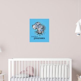 Tattoo poster “great dane " Head Illustration