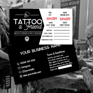 Tattoo Referral Card Template Tattoo a Friend