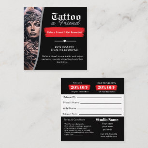 Tattoo Referral Card Template   Tattoo a Friend 