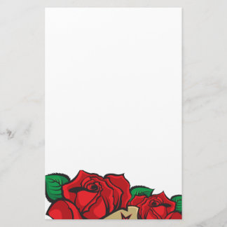 Tattoo Rose Stationary Stationery