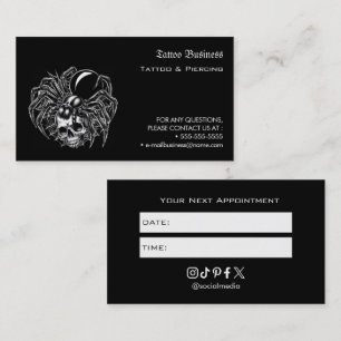 Tattoo Salon Appointment Reminder Business Card