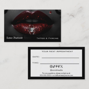 Tattoo Salon Appointment Reminder Business Card
