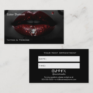 Tattoo Salon Appointment Reminder Business Card