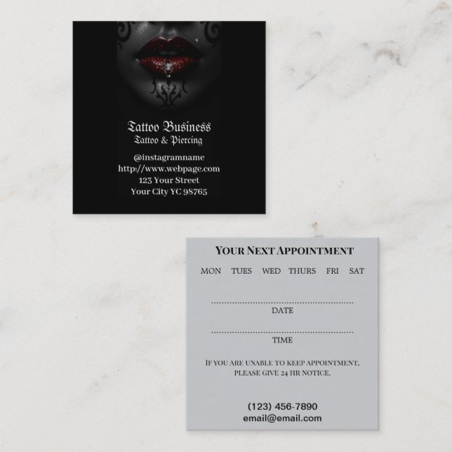 Tattoo Salon Business Card (Front/Back)