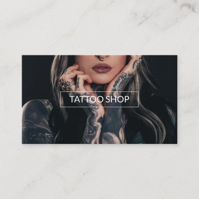 Tattoo Shop Business Card (Front)
