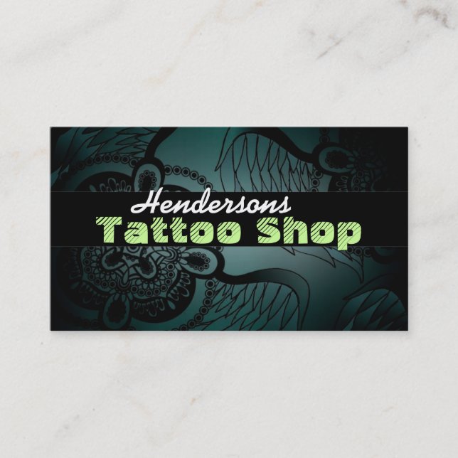 Tattoo Shop Business Cards (Front)