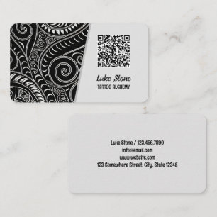 Tattoo Shop Custom QR Business Card