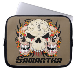 Tattoo Skull Eight Ball Laptop Protective Case