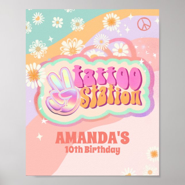 Tattoo Station Sign Decor (Front)