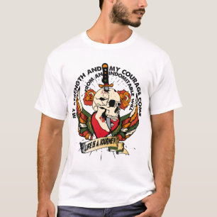 tattoo strenght and courage wing death head becaus T-Shirt