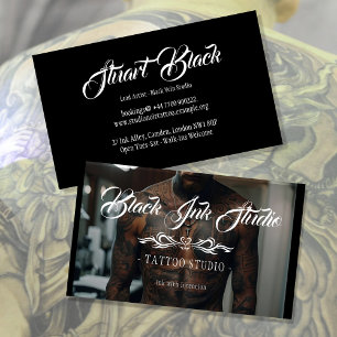Tattoo Studio Business Card   Editable Template