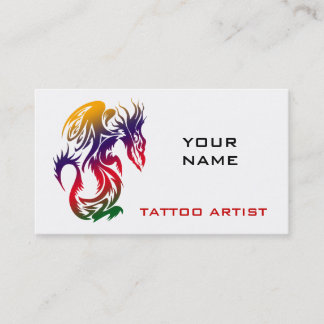 Tattoo Studio Business Cards Dragon