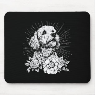 Tattoo Style Lover Spanish Water Retro Dog Mouse Pad