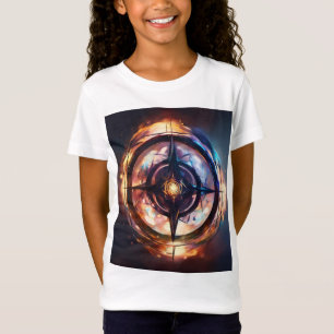 Tattoo-Style Rose Compass: A Symbol of Love and Bl T-Shirt