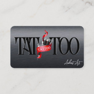 Tattoo Template Mighty, 3.5" x 2.5" Business Car Business Card