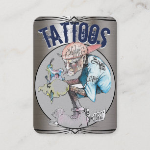 Tattoo Template Mighty, 3.5" x 2.5" Business Car Business Card