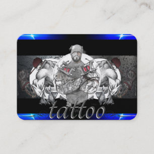 Tattoo Template Mighty, 3.5" x 2.5"   Business Car Business Card