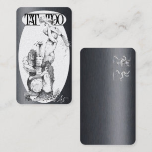 Tattoo Template Mighty, 3.5" x 2.5" Business Car Business Card