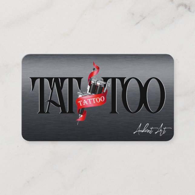 Tattoo Template Mighty, 3.5" x 2.5"   Business Car Card (Front)