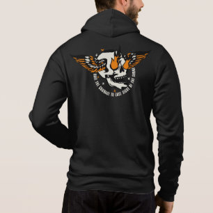 Tattoo tete de mort have the courage to lose sight hoodie
