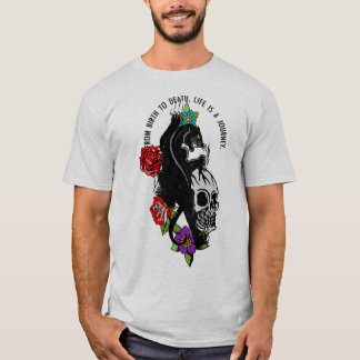 tattoo tete de mort panthere crane fleur rose cita T-Shirt