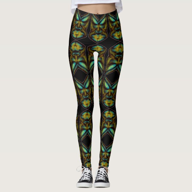 tattoo tribal face art pattern for leggings (Front)