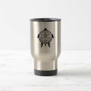 Tattoo Tribal Turtle Travel Mug