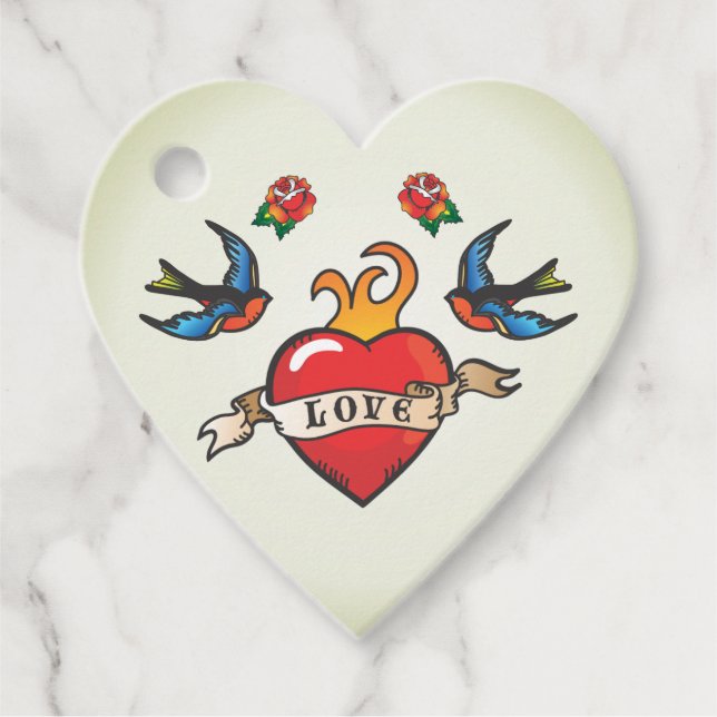 Tattoo Wedding Favours Thanks Favour Tags (Front)