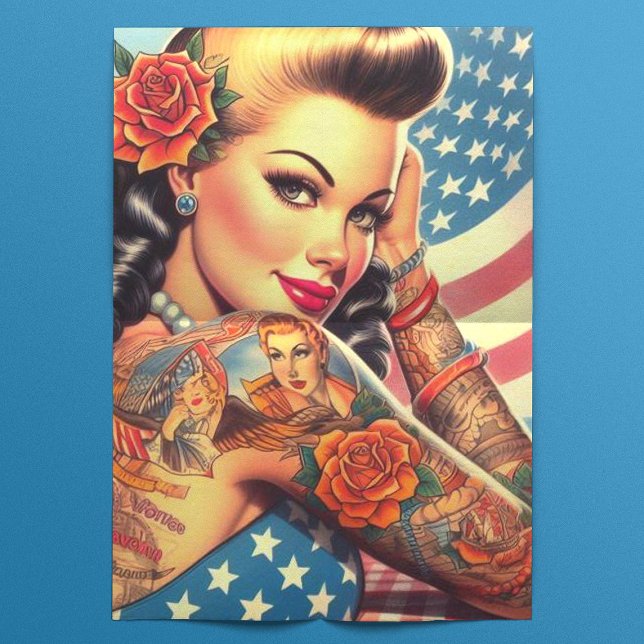 Tattooed American Girl Tissue Paper (Creator Uploaded)