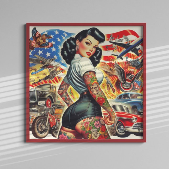 Tattooed American Pin-up Poster (Creator Uploaded)