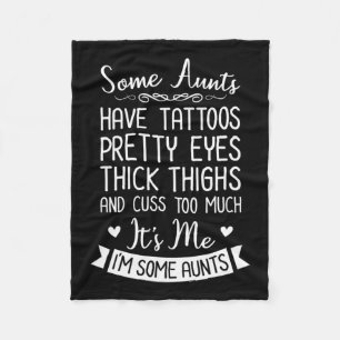 Tattooed Aunt Fleece Blanket