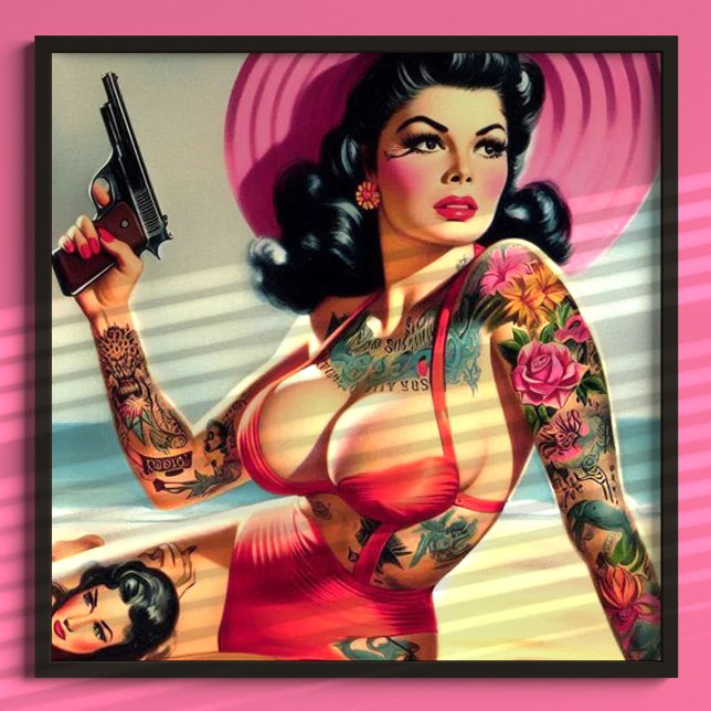 Tattooed Beach Pin-up Poster (Creator Uploaded)