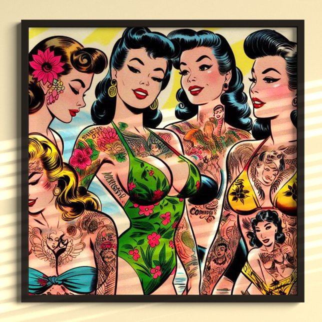 Tattooed Comic Girls Poster (Creator Uploaded)