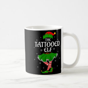 Tattooed Elf Christmas Family Girls Women Elf Squa Coffee Mug