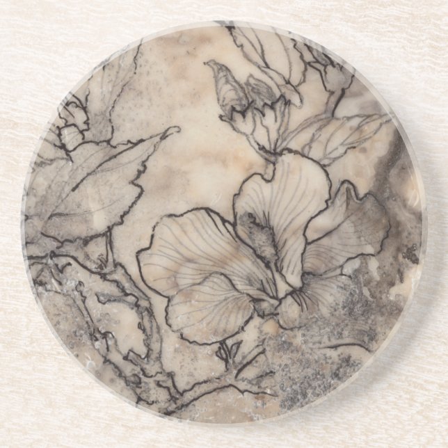 Tattooed Floral I Coaster (Front)
