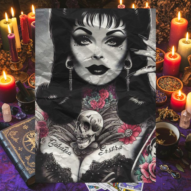 Tattooed Goth Woman Tissue Paper (Creator Uploaded)