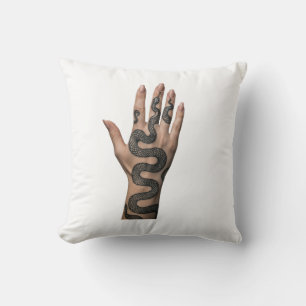 tattooed hand cushion