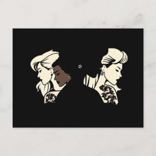 Tattooed Ladies Club, Shadow Lady. Postcard