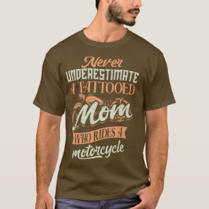 Tattooed Mum Motorcycle Biking 1008 T-Shirt