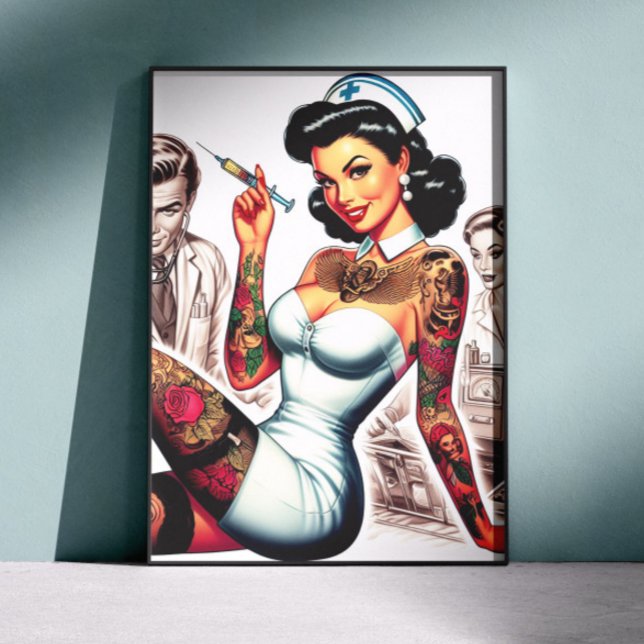 Tattooed Nurse Pin-up Poster (Creator Uploaded)