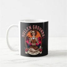 Tattooed Pinup Coffee Lady Retro Vintage