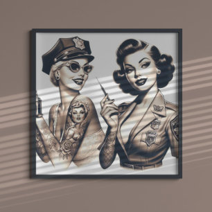 Tattooed Police Girls Poster