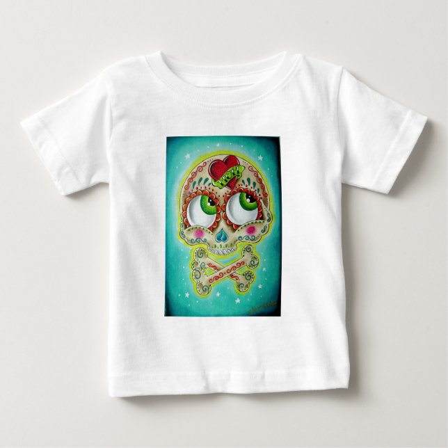 Tattooed sugar skull baby T-Shirt (Front)