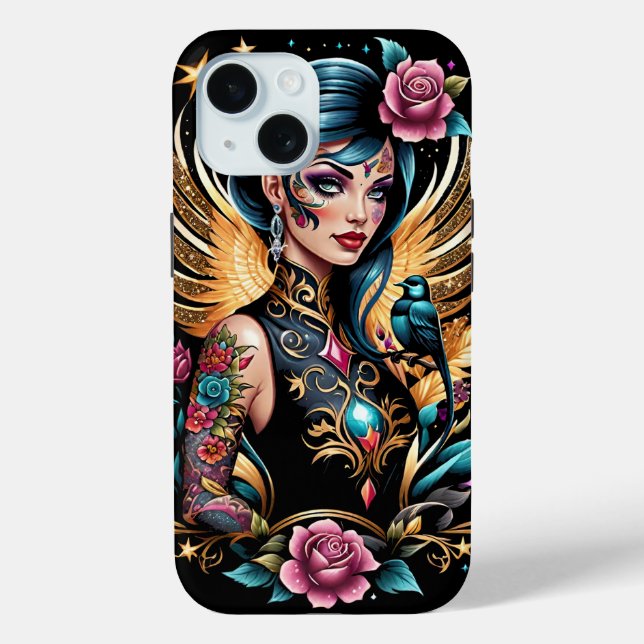 Tattoos And Roses 2 Case-Mate iPhone Case (Back)
