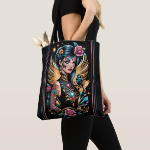 Tattoos And Roses 2 Tote Bag