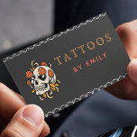 Tattoos By Your Name Funny Skull Mushrooms Gothic Business Card<br><div class="desc">These cool business cards would be perfect for tattoo artist / salon. Easily add your own name and other info by clicking on the "personalise this template" option. If you need help with personalisation or have design related questions,  please do not hesitate to contact us.</div>