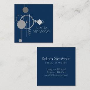 Tattoos Line Art Abstract Navy Blue Dark Grey Calling Card