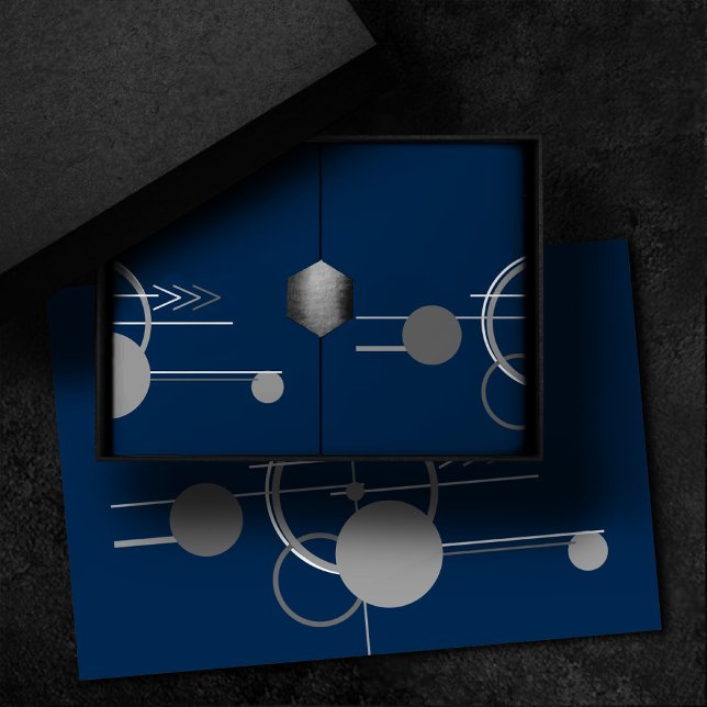 Tattoos Line Art | Abstract Navy Blue Dark Grey Tissue Paper (Creator Uploaded)